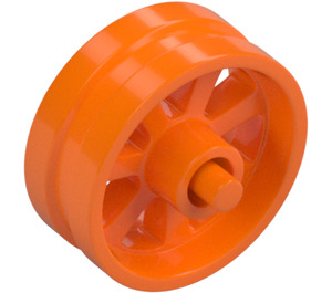 LEGO Orange Wheel Rim Ø14.6 x 6 with Spokes and Stub Axles (50862)