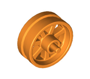 LEGO Orange Wheel Rim Ø14.6 x 6 with Spokes and Stub Axles (50862)