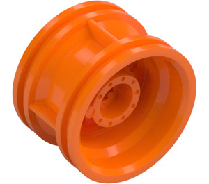 LEGO orange Hjul Kant Ø30 x 20 uden pinholes, med forstærket kant (56145)