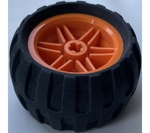 LEGO Orange Wheel Rim Ø30 x 20 with No Pinholes, with Reinforced Rim with Tire Balloon Wide Ø43 X 26