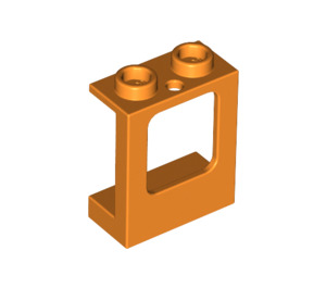 LEGO Oranje Venster Kader 1 x 2 x 2 met 1 gat in Onderzijde (60032)
