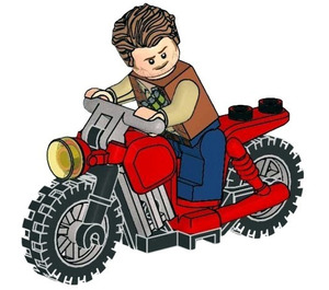 LEGO Owen and red motorbike Set 122114