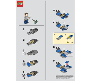 LEGO Owen with Swamp Speeder and Raptor Set 122331 Instructions
