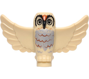 LEGO Owl (Spread Wings) with Black Eyes and Medium Stone Gray Chest (67632)