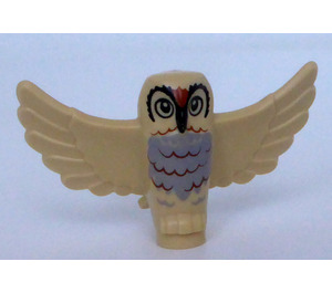 LEGO Owl (Spread Wings) with Black Eyes and Medium Stone Gray Chest (67632)