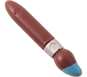 LEGO Paint Brush with Medium Azure Tip and Silver Rim (15232)