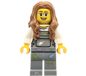 LEGO Painter met Golvend Lang haar Minifiguur