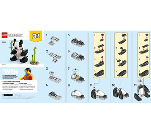 LEGO Panda Bear Set 30641 Instructions