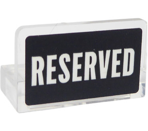 LEGO Panel 1 x 2 x 1 with 'RESERVED' Sticker with Rounded Corners (4865)