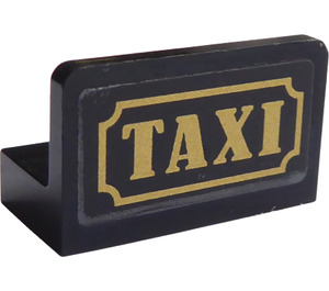 LEGO Panel 1 x 2 x 1 with "TAXI" Sticker with Rounded Corners (4865)