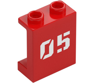 LEGO Panneau 1 x 2 x 2 avec '05' avec supports latéraux, tenons creux (6268 / 105767)