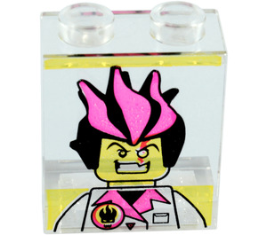 LEGO Panneau 1 x 2 x 2 avec Dr. Inferno sans supports latéraux, tenons creux (4864 / 63711)