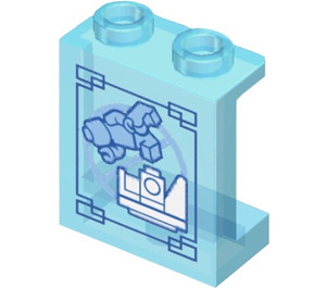 LEGO Panel 1 x 2 x 2 mit Minifigure Falling Aufkleber mit Seitenstützen, Hohlbolzen (6268)