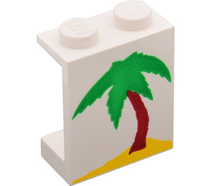 LEGO Pannello 1 x 2 x 2 con Palm Albero & Sand senza supporti laterali, bottoncini pieni (4864)