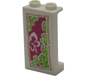 LEGO Panel 1 x 2 x 3 with Flower (Side A)/Girl (Side B) Sticker with Side Supports - Hollow Studs (35340)