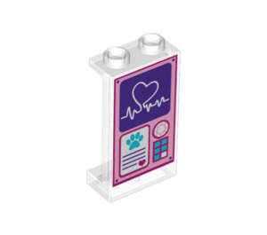 LEGO Panel 1 x 2 x 3 with Heart and paw  with Side Supports - Hollow Studs (26241 / 74968)