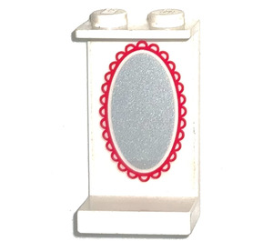 LEGO Panel 1 x 2 x 3 with Mirror Pattern Sticker without Side Supports, Solid Studs (2362)