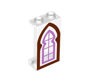 LEGO Panel 1 x 2 x 3 with Purple Window with Side Supports - Hollow Studs (35340 / 105216)