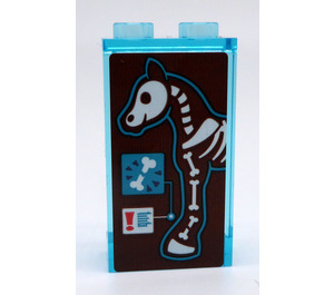 LEGO Panel 1 x 2 x 3 with X-Ray of a Zebra Sticker with Side Supports - Hollow Studs (35340)