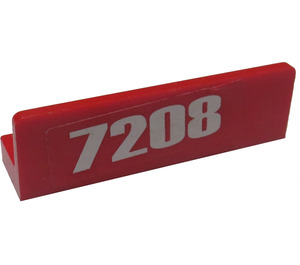 LEGO Panel 1 x 4 with Rounded Corners with '7208' Sticker (15207 / 30413)