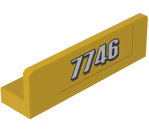 LEGO Panel 1 x 4 with Rounded Corners with '7746' Sticker (15207)