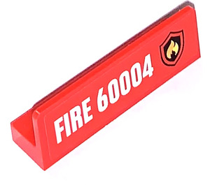 LEGO Panel 1 x 4 with Rounded Corners with Fire Logo and 'FIRE 60004