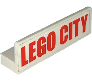 LEGO Panneau 1 x 4 avec Coins arrondis avec 'LEGO CITY' Autocollant (15207)
