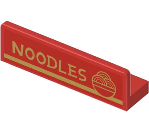 LEGO Panel 1 x 4 with Rounded Corners with 'NOODLES' Sticker (5720)