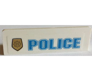 LEGO Panel 1 x 4 with Rounded Corners with Police and Gold Badge (Left) Sticker (15207)