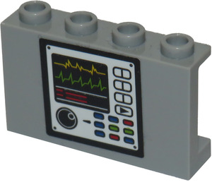 LEGO Panel 1 x 4 x 2 with Healh Monitor Sticker (14718)
