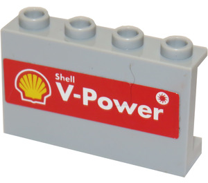 LEGO Panel 1 x 4 x 2 with Shell V-Power Sticker (14718)