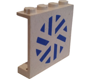 LEGO Panel 1 x 4 x 3 with Blue Snowflake without Side Supports, Solid Studs (4215)