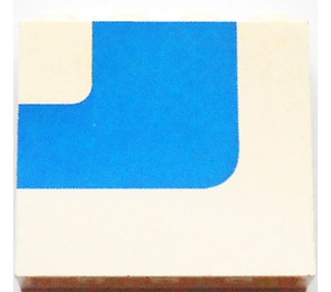 LEGO Panel 1 x 4 x 3 mit Blau Stripe ohne seitliche Stützen, solide Bolzen (4215)
