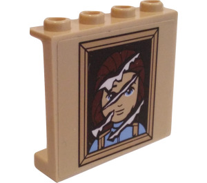 LEGO Panel 1 x 4 x 3 with Clawed Prince Adam Painting Sticker with Side Supports, Hollow Studs (35323)