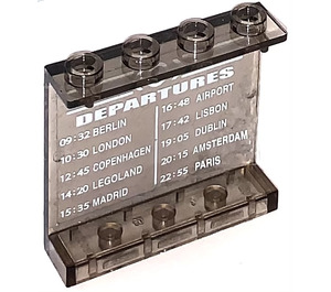 LEGO Paneel 1 x 4 x 3 mit Departures  Aufkleber ohne seitliche Stützen, hohle Noppen (4215)