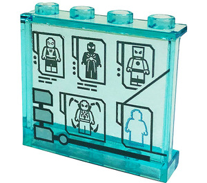 LEGO Panel 1 x 4 x 3 mit Displays, Spider-man Suits Aufkleber mit Seitenstützen, Hohlbolzen (35323)