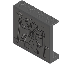 LEGO Panel 1 x 4 x 3 with Egyptian Figure Sticker with Side Supports, Hollow Studs (35323)