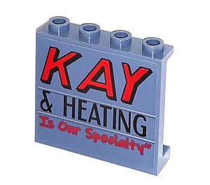 LEGO Panel 1 x 4 x 3 with KAY & HEATING Is Our Specialty" Sticker with Side Supports, Hollow Studs (35323)
