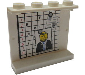 LEGO Panel 1 x 4 x 3 with Police Case Board and Minifigure Photo Sticker without Side Supports, Hollow Studs (4215)