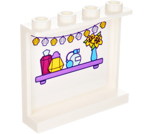LEGO Panel 1 x 4 x 3 with Shelf Sticker with Side Supports, Hollow Studs (35323)