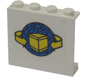 LEGO Panel 1 x 4 x 3 with Shipping Logo Sticker without Side Supports, Solid Studs (4215)