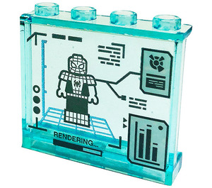 LEGO Panel 1 x 4 x 3 with Spiderman, 'RENDERING', Displays Sticker with Side Supports, Hollow Studs (35323)