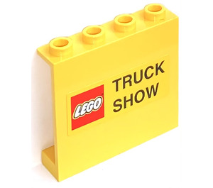 LEGO Panneau 1 x 4 x 3 avec "TRUCK SHOW" et Lego logo sans Noir Border Autocollant sans supports latéraux, tenons creux (4215)