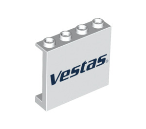 LEGO Panneau 1 x 4 x 3 avec Vestas logo avec supports latéraux, tenons creux (35323 / 46533)