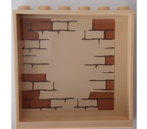 LEGO Panel 1 x 6 x 5 with Brick Wall (Left) Sticker (59349)