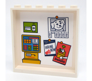LEGO Panneau 1 x 6 x 5 avec Cash Register et Flyers Autocollant (59349)