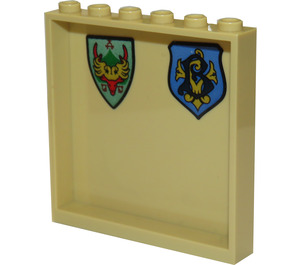LEGO Panel 1 x 6 x 5 with Durmstrang and Beauxbatons Crests Sticker (59349)