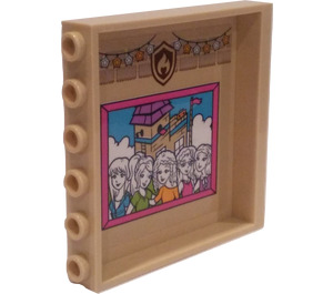 LEGO Panel 1 x 6 x 5 with Framed Friends Photo Inside and Butterflies on Oustide Sticker (59349)