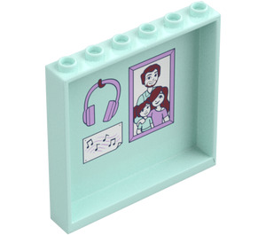 LEGO Panel 1 x 6 x 5 with Headphones and Portrait (59349 / 101268)