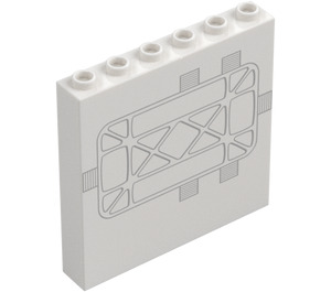 LEGO Панел 1 x 6 x 5 с Map / Hexagonal Layout (59349 / 106816)